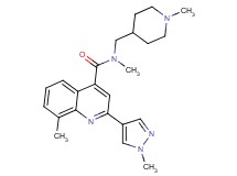 N,8-dimethyl-N-[(1-methylpiperidin-4-yl)methyl]-2-(1-methyl-1H-pyrazol-4-yl)quinoline-4-carboxamide