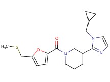 3-[1-(cyclopropylmethyl)-1H-imidazol-2-yl]-1-{5-[(methylthio)methyl]-2-furoyl}piperidine