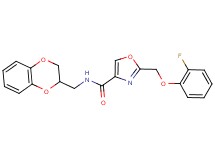 N-(2,3-dihydro-1,4-benzodioxin-2-ylmethyl)-2-[(2-fluorophenoxy)methyl]-1,3-oxazole-4-carboxamide