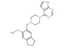 4-{4-[(6-methoxy-2,3-dihydro-1H-inden-5-yl)methyl]piperazin-1-yl}-7H-pyrrolo[2,3-d]pyrimidine