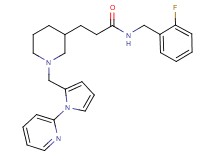 N-(2-fluorobenzyl)-3-(1-{[1-(2-pyridinyl)-1H-pyrrol-2-yl]methyl}-3-piperidinyl)propanamide