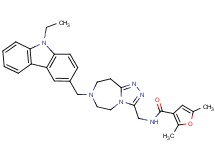 N-({7-[(9-ethyl-9H-carbazol-3-yl)methyl]-6,7,8,9-tetrahydro-5H-[1,2,4]triazolo[4,3-d][1,4]diazepin-3-yl}methyl)-2,5-dimethyl-3-furamide