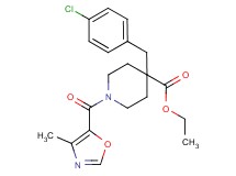 ethyl 4-(4-chlorobenzyl)-1-[(4-methyl-1,3-oxazol-5-yl)carbonyl]-4-piperidinecarboxylate