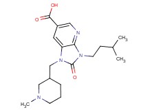 3-(3-methylbutyl)-1-[(1-methylpiperidin-3-yl)methyl]-2-oxo-2,3-dihydro-1H-imidazo[4,5-b]pyridine-6-carboxylic acid