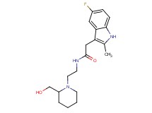 2-(5-fluoro-2-methyl-1H-indol-3-yl)-N-{2-[2-(hydroxymethyl)piperidin-1-yl]ethyl}acetamide