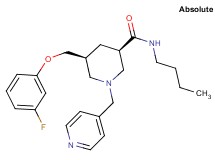 (3R,5S)-N-butyl-5-[(3-fluorophenoxy)methyl]-1-(4-pyridinylmethyl)-3-piperidinecarboxamide