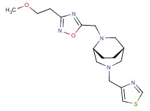 (1S*,5R*)-6-{[3-(2-methoxyethyl)-1,2,4-oxadiazol-5-yl]methyl}-3-(1,3-thiazol-4-ylmethyl)-3,6-diazabicyclo[3.2.2]nonane