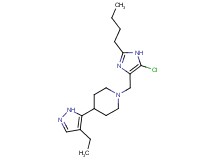 1-[(2-butyl-5-chloro-1H-imidazol-4-yl)methyl]-4-(4-ethyl-1H-pyrazol-5-yl)piperidine