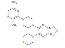 5-[4-(3,6-dimethyl-2-pyrazinyl)-1-piperazinyl]-6-(4-thiomorpholinyl)[1,2,5]oxadiazolo[3,4-b]pyrazine