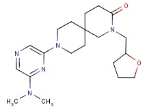 9-[6-(dimethylamino)pyrazin-2-yl]-2-(tetrahydrofuran-2-ylmethyl)-2,9-diazaspiro[5.5]undecan-3-one
