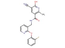 5-cyano-N-{[2-(2-fluorophenoxy)-3-pyridinyl]methyl}-6-hydroxy-2-methylnicotinamide