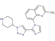 2-methyl-8-{2-[1-(4-piperidinyl)-1H-1,2,3-triazol-4-yl]-1H-imidazol-1-yl}quinoline dihydrochloride