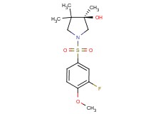 (3R)-1-[(3-fluoro-4-methoxyphenyl)sulfonyl]-3,4,4-trimethyl-3-pyrrolidinol