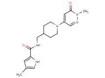 4-methyl-N-{[1-(1-methyl-6-oxo-1,6-dihydro-4-pyridazinyl)-4-piperidinyl]methyl}-1H-pyrrole-2-carboxamide