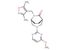 (1S*,5R*)-6-[(3,5-dimethyl-4-isoxazolyl)methyl]-3-(4-methoxy-2-pyrimidinyl)-3,6-diazabicyclo[3.2.2]nonan-7-one
