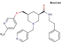 (3R,5S)-5-{[(6-methyl-3-pyridinyl)oxy]methyl}-N-(2-phenylethyl)-1-(4-pyridinylmethyl)-3-piperidinecarboxamide