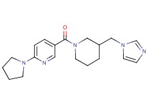 5-{[3-(1H-imidazol-1-ylmethyl)-1-piperidinyl]carbonyl}-2-(1-pyrrolidinyl)pyridine