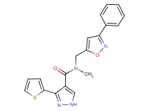 N-methyl-N-[(3-phenyl-5-isoxazolyl)methyl]-3-(2-thienyl)-1H-pyrazole-4-carboxamide
