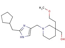 [1-{[2-(cyclopentylmethyl)-1H-imidazol-4-yl]methyl}-3-(2-methoxyethyl)-3-piperidinyl]methanol