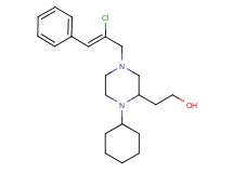 2-{4-[(2Z)-2-chloro-3-phenyl-2-propen-1-yl]-1-cyclohexyl-2-piperazinyl}ethanol