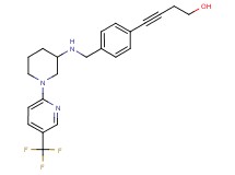 4-{4-[({1-[5-(trifluoromethyl)-2-pyridinyl]-3-piperidinyl}amino)methyl]phenyl}-3-butyn-1-ol