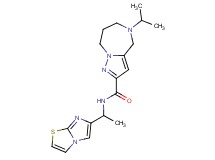 N-(1-imidazo[2,1-b][1,3]thiazol-6-ylethyl)-5-isopropyl-5,6,7,8-tetrahydro-4H-pyrazolo[1,5-a][1,4]diazepine-2-carboxamide