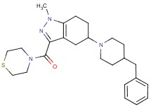 5-(4-benzyl-1-piperidinyl)-1-methyl-3-(4-thiomorpholinylcarbonyl)-4,5,6,7-tetrahydro-1H-indazole