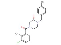 4-(3-chloro-2-methylbenzoyl)-1-(4-methylbenzyl)-2-piperazinone