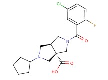 (3aS*,6aS*)-2-(5-chloro-2-fluorobenzoyl)-5-cyclopentylhexahydropyrrolo[3,4-c]pyrrole-3a(1H)-carboxylic acid
