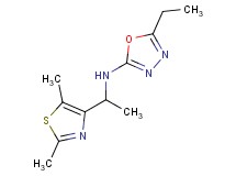 N-[1-(2,5-dimethyl-1,3-thiazol-4-yl)ethyl]-5-ethyl-1,3,4-oxadiazol-2-amine