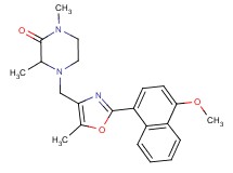 4-{[2-(4-methoxy-1-naphthyl)-5-methyl-1,3-oxazol-4-yl]methyl}-1,3-dimethylpiperazin-2-one