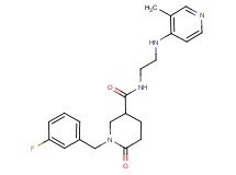 1-(3-fluorobenzyl)-N-{2-[(3-methyl-4-pyridinyl)amino]ethyl}-6-oxo-3-piperidinecarboxamide