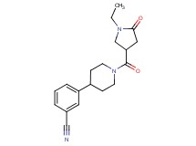 3-{1-[(1-ethyl-5-oxo-3-pyrrolidinyl)carbonyl]-4-piperidinyl}benzonitrile