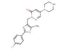 2-{[2-(4-fluorophenyl)-5-methyl-1,3-oxazol-4-yl]methyl}-5-(1-piperazinyl)-3(2H)-pyridazinone hydrochloride