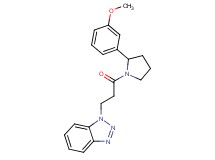 1-{3-[2-(3-methoxyphenyl)-1-pyrrolidinyl]-3-oxopropyl}-1H-1,2,3-benzotriazole