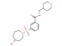 3-[(4-hydroxyazepan-1-yl)sulfonyl]-N-(tetrahydro-2H-pyran-4-ylmethyl)benzamide
