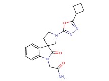 2-[1'-(5-cyclobutyl-1,3,4-oxadiazol-2-yl)-2-oxospiro[indole-3,3'-pyrrolidin]-1(2H)-yl]acetamide