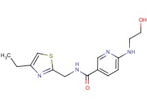 N-[(4-ethyl-1,3-thiazol-2-yl)methyl]-6-[(2-hydroxyethyl)amino]nicotinamide