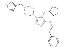 1-(3-furylmethyl)-4-[5-[(2-phenylethyl)thio]-4-(tetrahydro-2-furanylmethyl)-4H-1,2,4-triazol-3-yl]piperidine