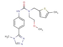 N-(2-methoxyethyl)-N-[(5-methyl-2-thienyl)methyl]-N'-[4-(4-methyl-4H-1,2,4-triazol-3-yl)phenyl]urea