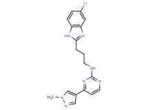 N-[3-(5-chloro-1H-benzimidazol-2-yl)propyl]-4-(1-methyl-1H-pyrazol-4-yl)pyrimidin-2-amine