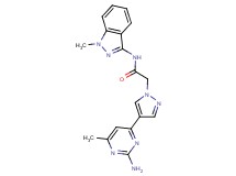 2-[4-(2-amino-6-methylpyrimidin-4-yl)-1H-pyrazol-1-yl]-N-(1-methyl-1H-indazol-3-yl)acetamide