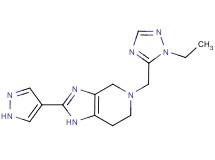 5-[(1-ethyl-1H-1,2,4-triazol-5-yl)methyl]-2-(1H-pyrazol-4-yl)-4,5,6,7-tetrahydro-1H-imidazo[4,5-c]pyridine