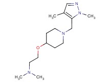 2-({1-[(1,4-dimethyl-1H-pyrazol-5-yl)methyl]piperidin-4-yl}oxy)-N,N-dimethylethanamine