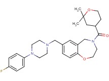 4-[(2,2-dimethyltetrahydro-2H-pyran-4-yl)carbonyl]-7-{[4-(4-fluorophenyl)-1-piperazinyl]methyl}-2,3,4,5-tetrahydro-1,4-benzoxazepine