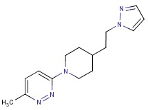 3-methyl-6-{4-[2-(1H-pyrazol-1-yl)ethyl]-1-piperidinyl}pyridazine