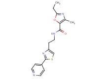 2-ethyl-4-methyl-N-[2-(2-pyridin-4-yl-1,3-thiazol-4-yl)ethyl]-1,3-oxazole-5-carboxamide