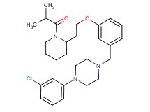 1-(3-chlorophenyl)-4-{3-[2-(1-isobutyryl-2-piperidinyl)ethoxy]benzyl}piperazine