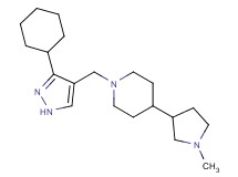 1-[(3-cyclohexyl-1H-pyrazol-4-yl)methyl]-4-(1-methyl-3-pyrrolidinyl)piperidine