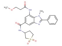 N-(1,1-dioxidotetrahydro-3-thienyl)-7-[(3-methoxypropanoyl)amino]-1-methyl-2-phenyl-1H-benzimidazole-5-carboxamide
